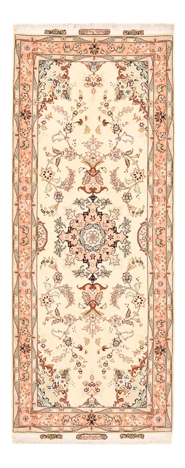 Täbriz - 50 Raj Teppich 81x210cm - Perserteppich - beige
