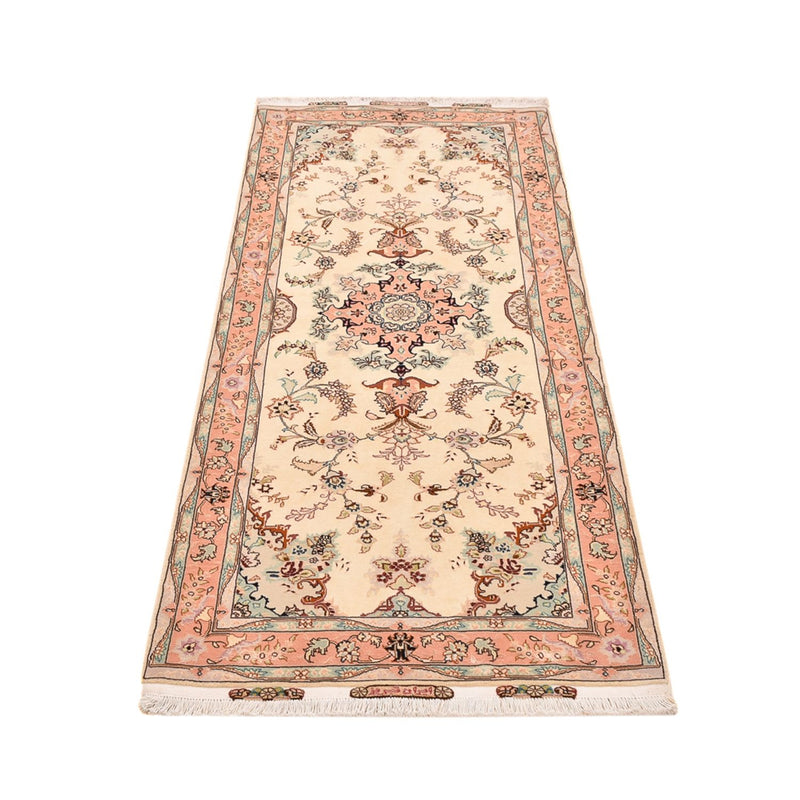 Täbriz - 50 Raj Teppich 81x210cm - Perserteppich - beige