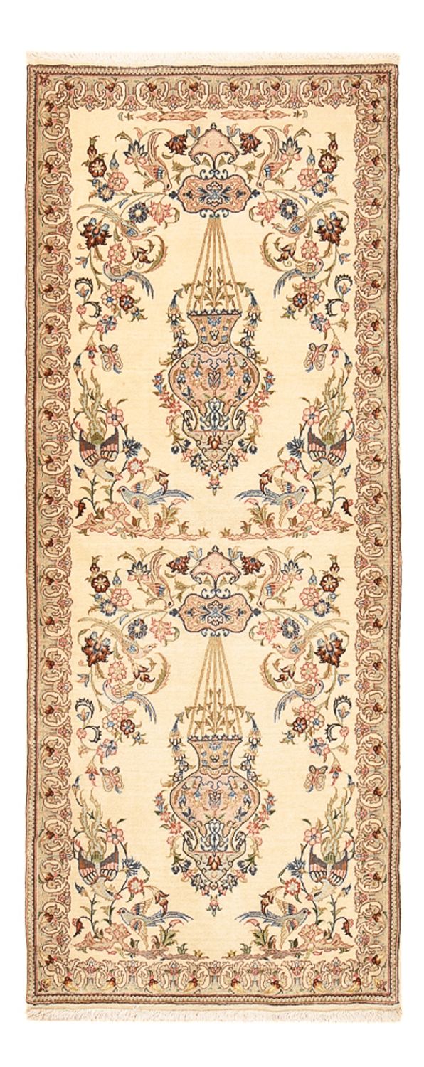 Ghom Teppich 77x193cm - Perserteppich - beige
