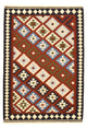 Kelim Fars Teppich 100x145cm - mehrfarbig