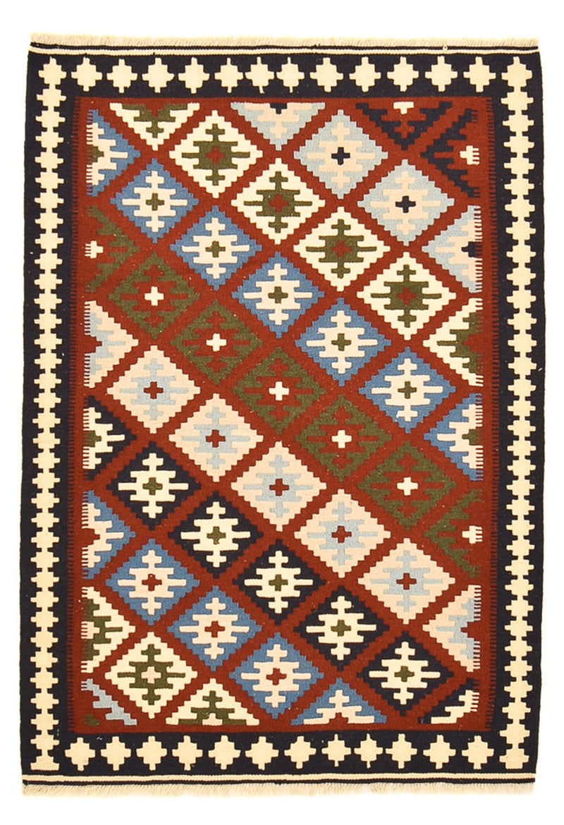 Kelim Fars Teppich 100x145cm - mehrfarbig