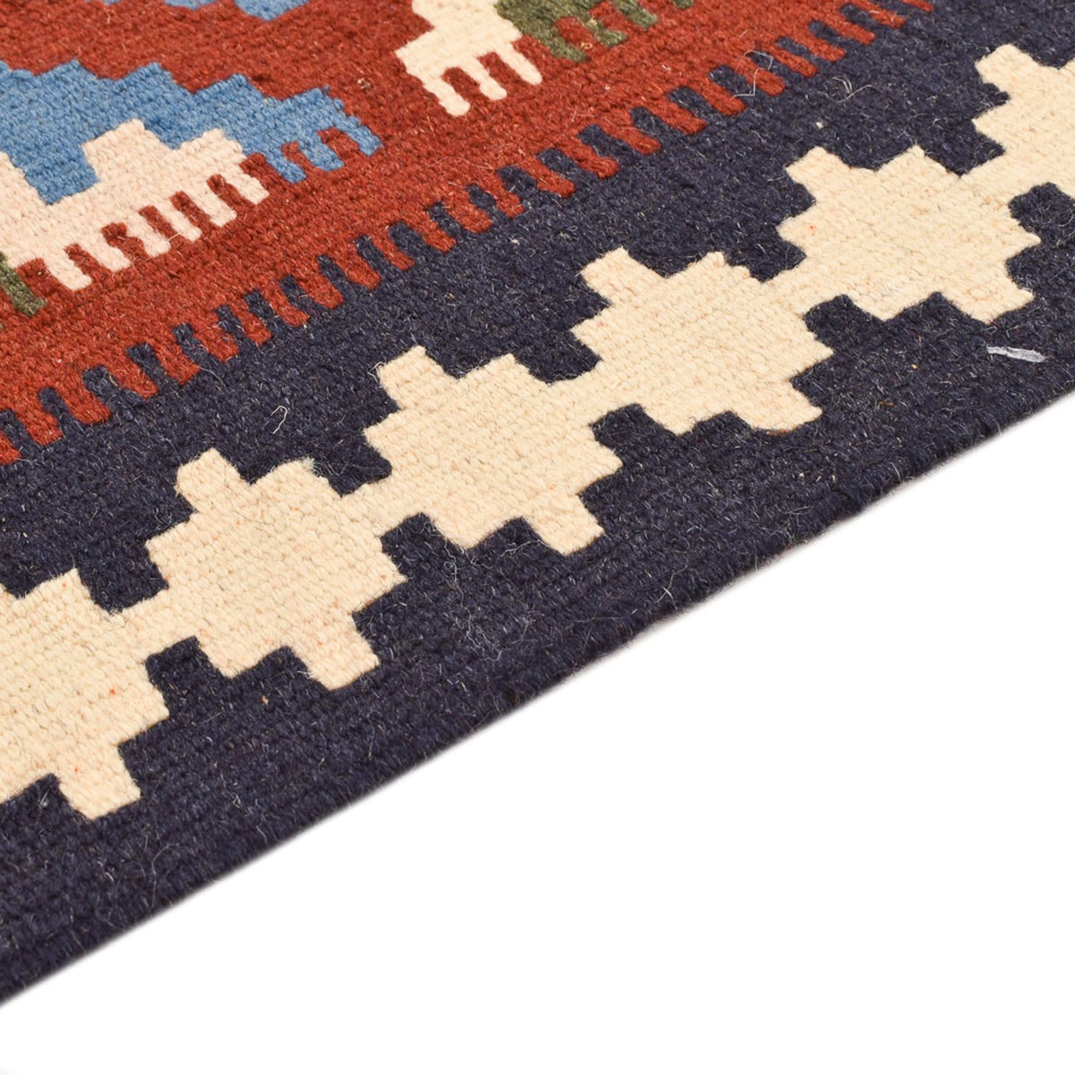 Kelim Fars Teppich 100x145cm - mehrfarbig