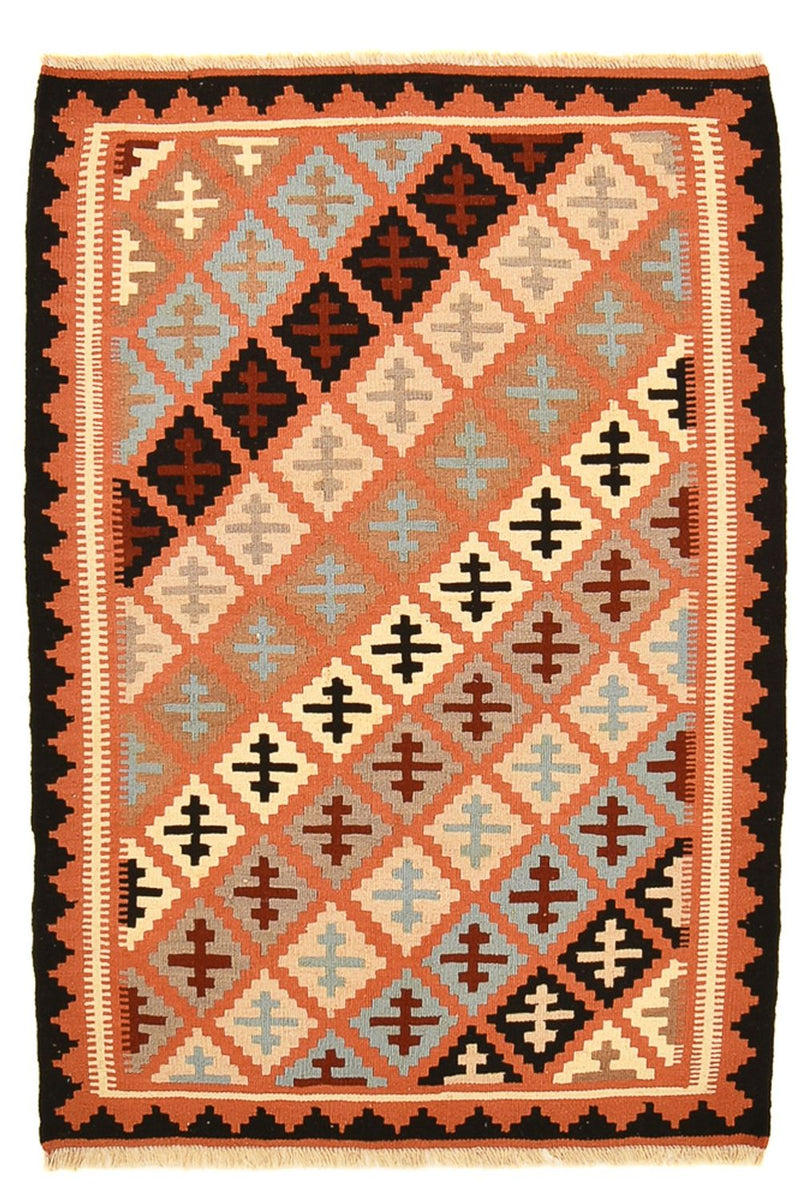 Kelim Fars Teppich 98x145cm - mehrfarbig