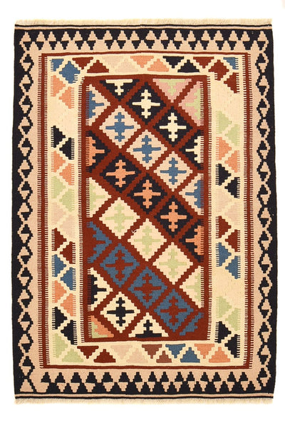 Kelim Fars Teppich 102x147cm - mehrfarbig