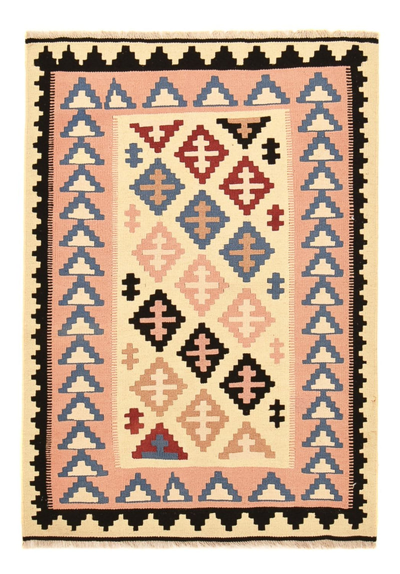 Kelim Fars Teppich 100x145cm - mehrfarbig