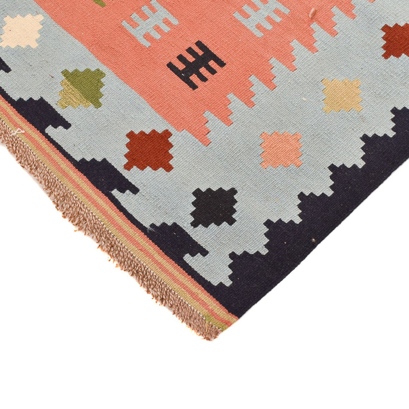 Kelim Fars Teppich 100x143cm - mehrfarbig
