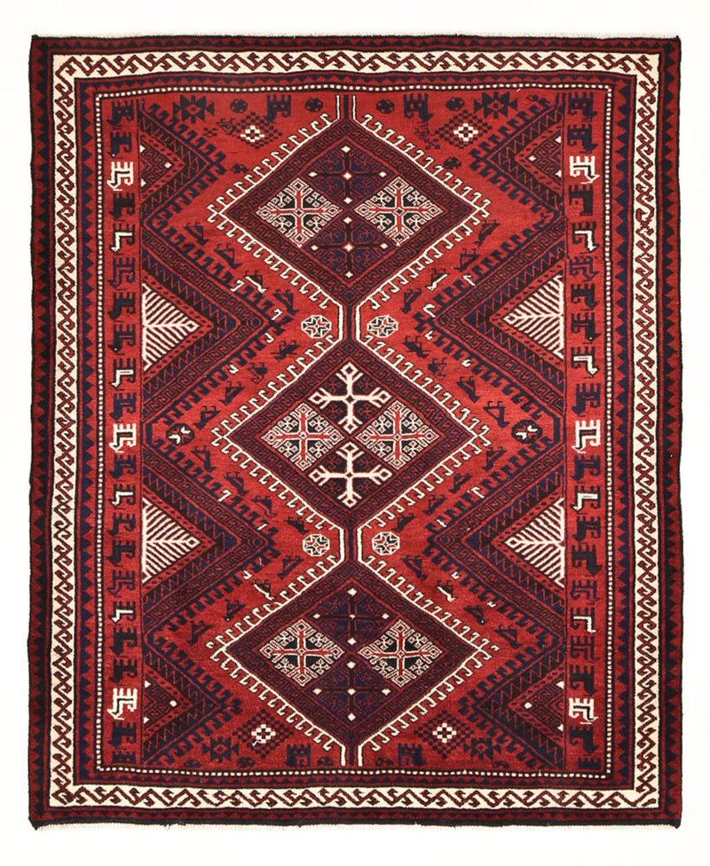 Hamadan Teppich 217x260cm - Perserteppich - bordeauxrot