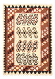 Kelim Fars Teppich 105x148cm - mehrfarbig