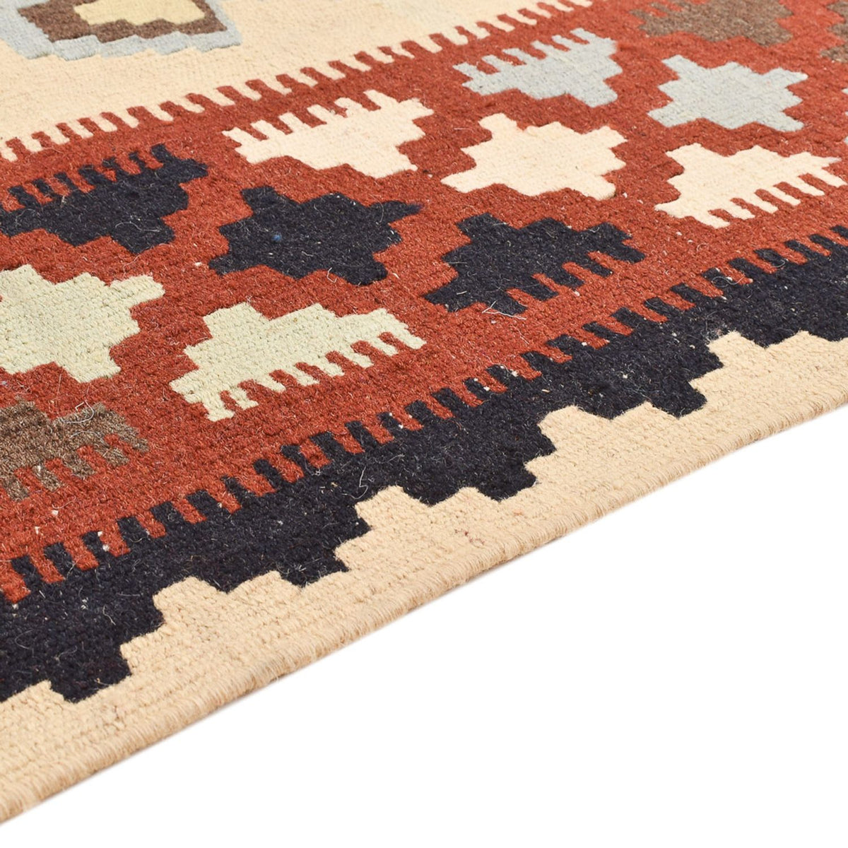 Kelim Fars Teppich 105x148cm - mehrfarbig