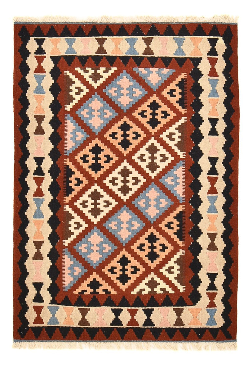 Kelim Fars Teppich 100x146cm - mehrfarbig