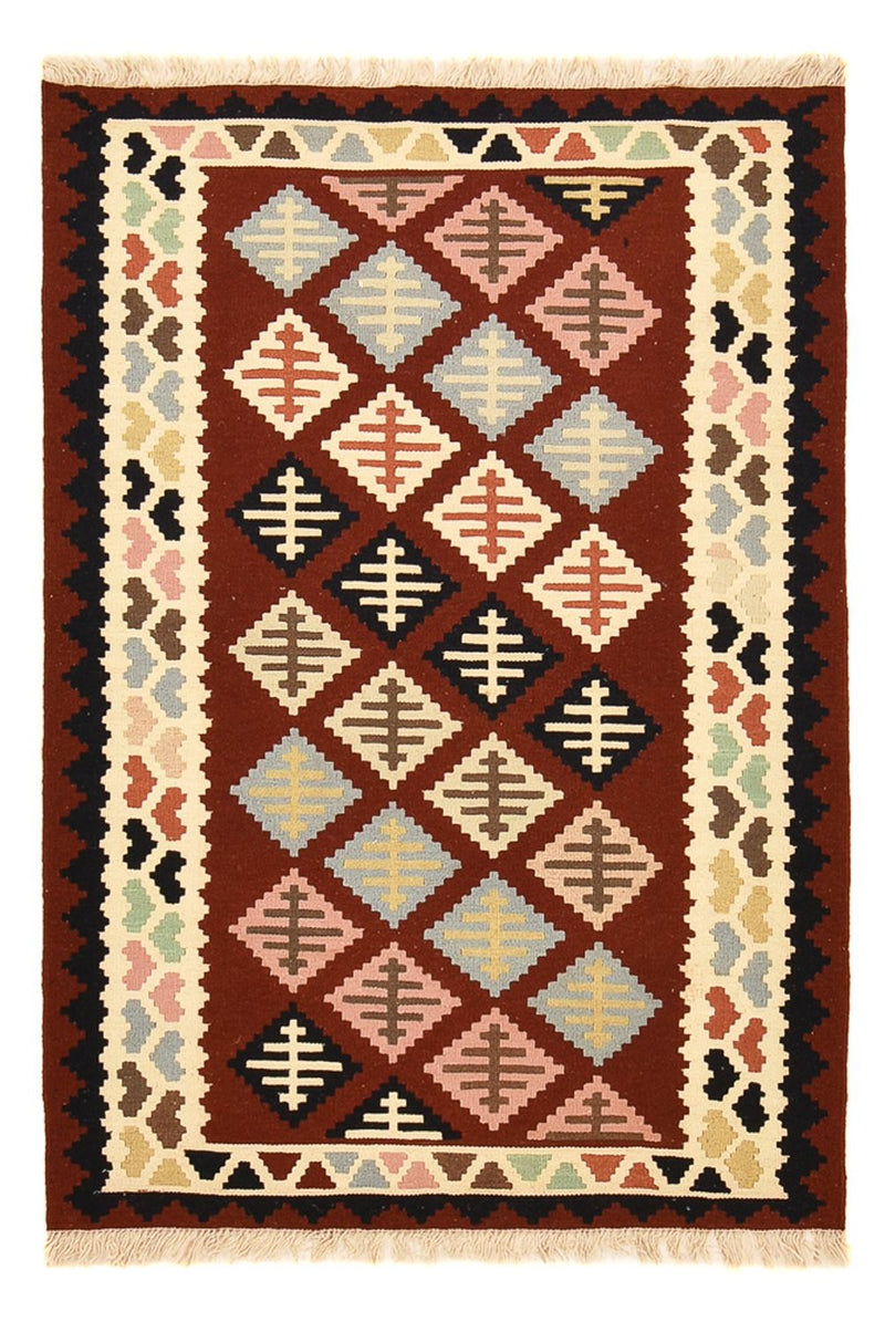 Kelim Fars Teppich 103x147cm - mehrfarbig