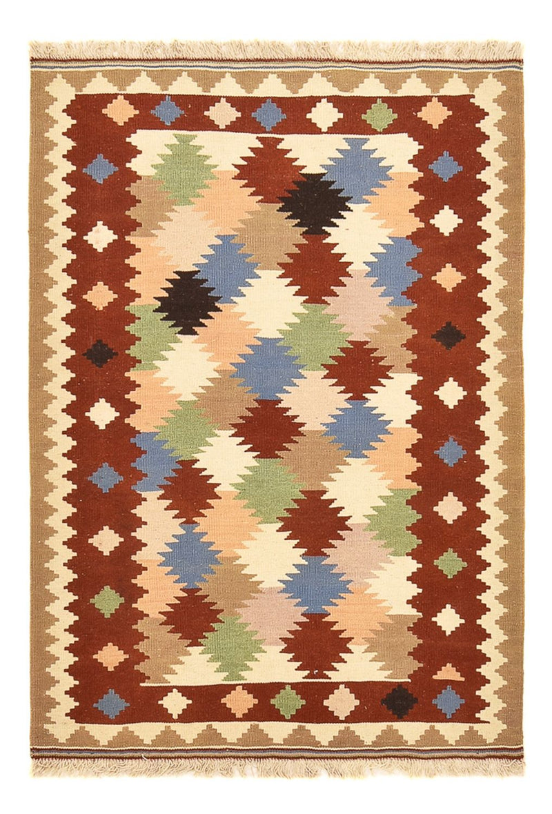 Kelim Fars Teppich 100x146cm - mehrfarbig