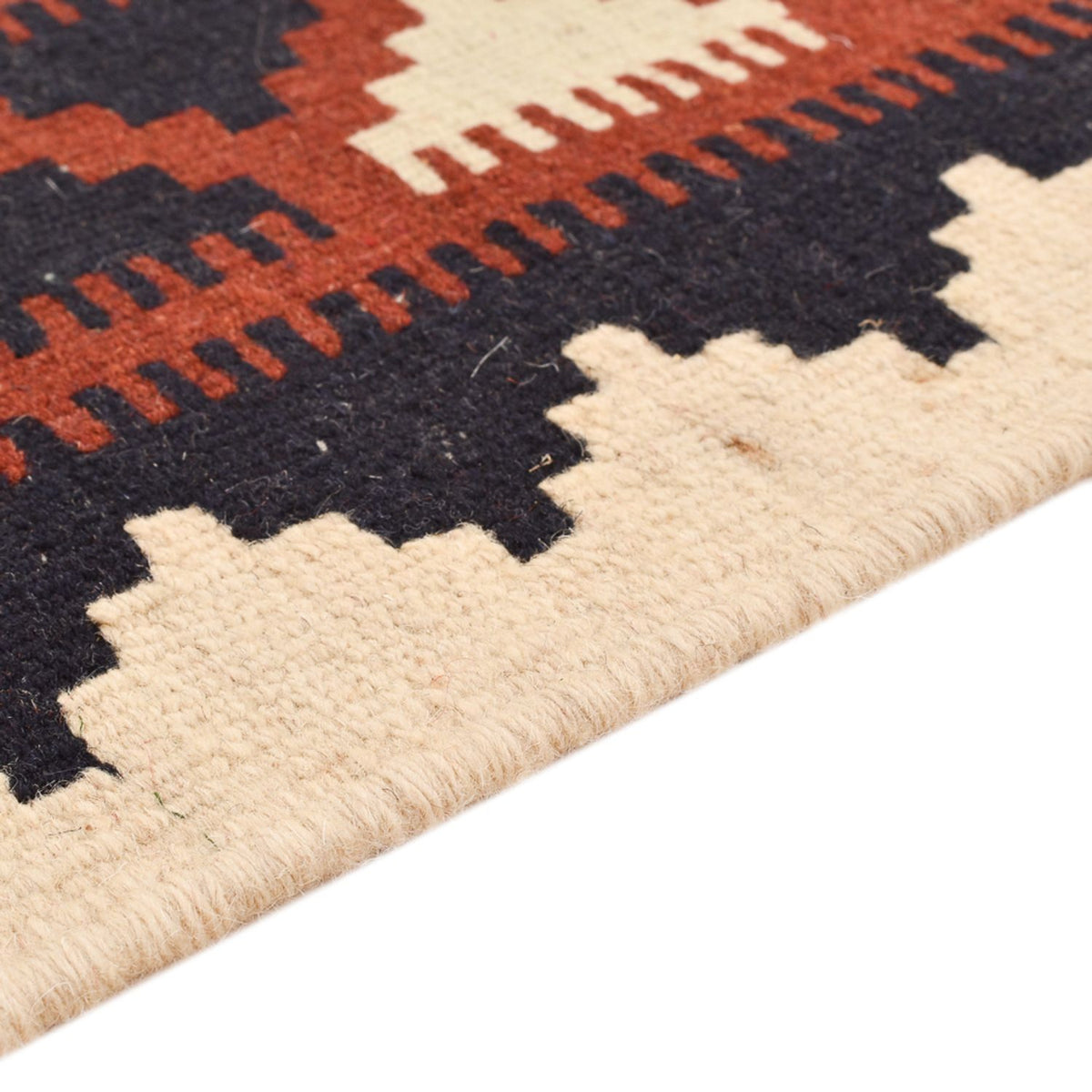 Kelim Fars Teppich 100x146cm - mehrfarbig