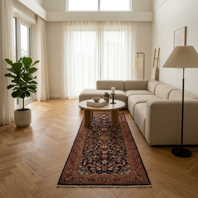 Mahal Teppich 117x364cm - Perserteppich - dunkelbeige