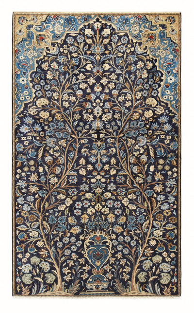 Najafabad Teppich 139x240cm - Perserteppich - dunkelblau