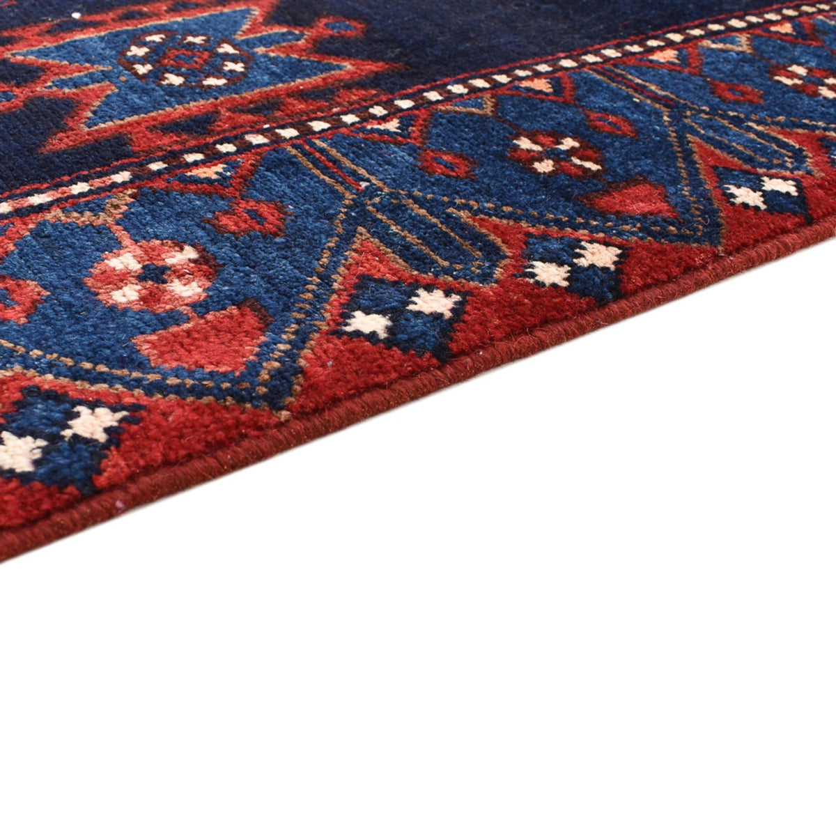 Hamadan Teppich 102x285cm - Perserteppich - dunkelblau