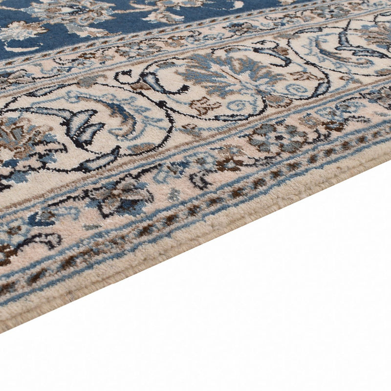 Nain - 12La Teppich 193x282cm - Perserteppich - petrolblau