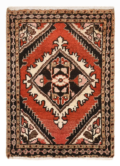 Hamadan Teppich 47x63cm - Perserteppich - rot