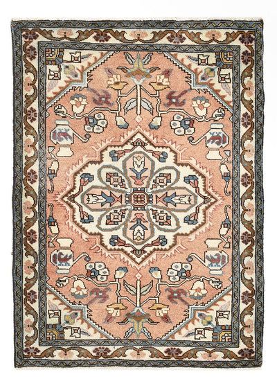 Hamadan Teppich 69x102cm - Perserteppich - hellrot