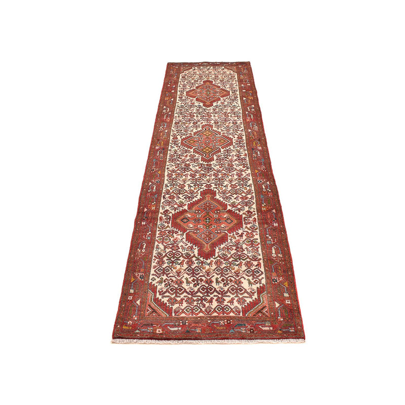 Hamadan Teppich 77x303cm - Perserteppich - hellrot
