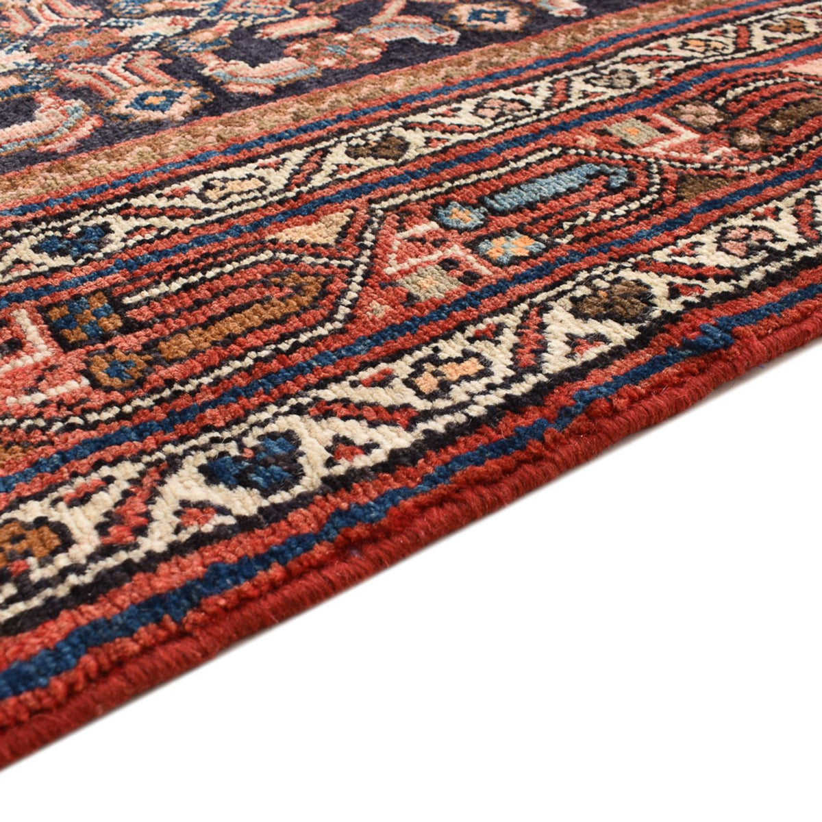 Hamadan Teppich 114x412cm - Perserteppich - dunkelrot