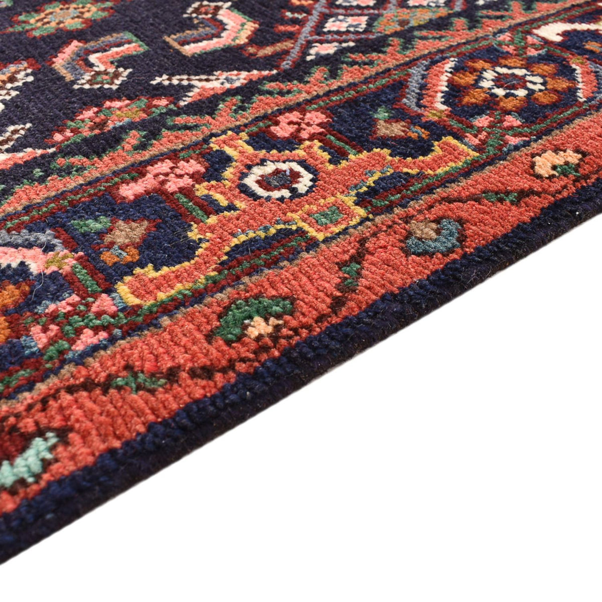 Hamadan Teppich 107x300cm - Perserteppich - dunkelblau
