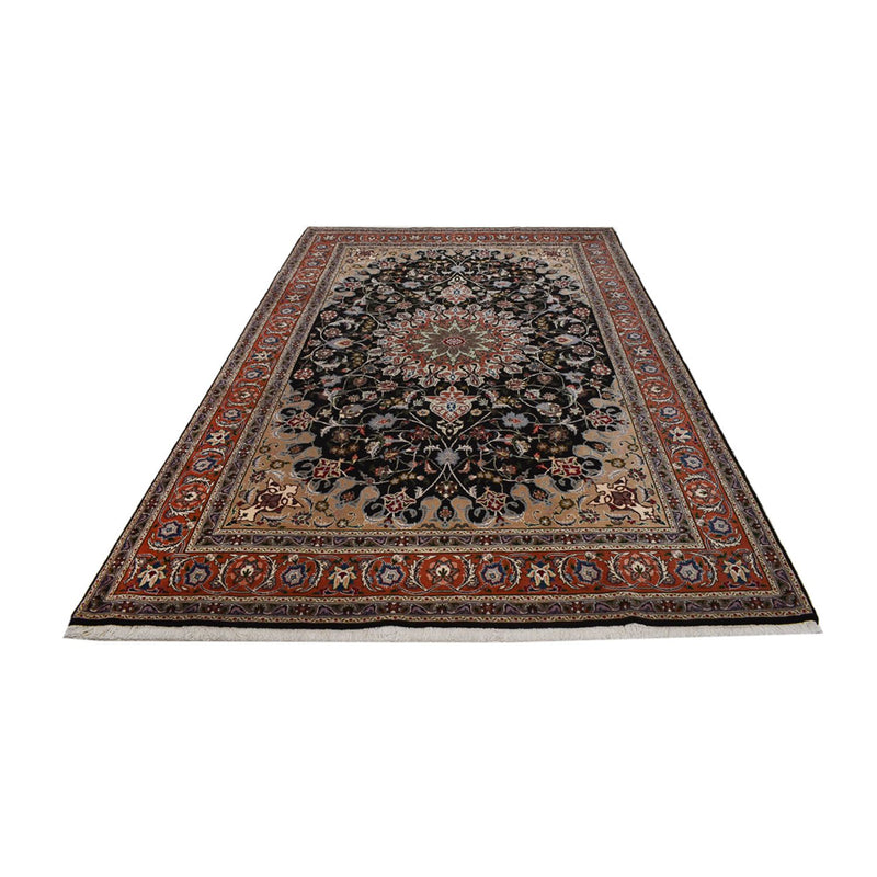 Täbriz - 40 Raj Teppich 208x318cm - Perserteppich - dunkelblau