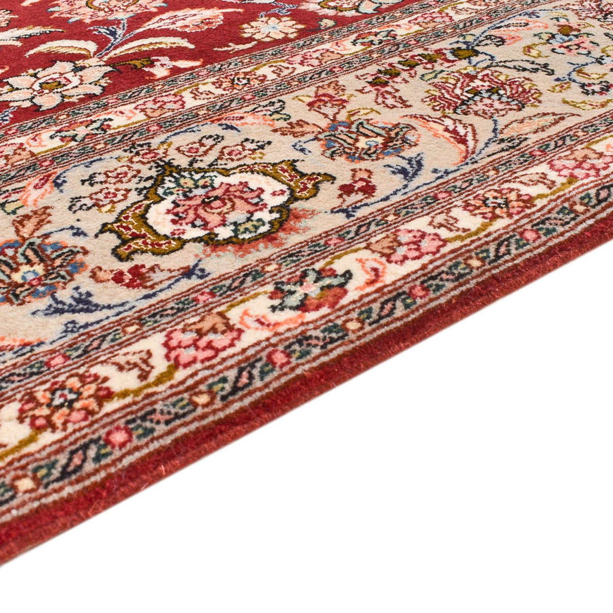 Täbriz - 50 Raj Teppich 172x240cm - Perserteppich - rot