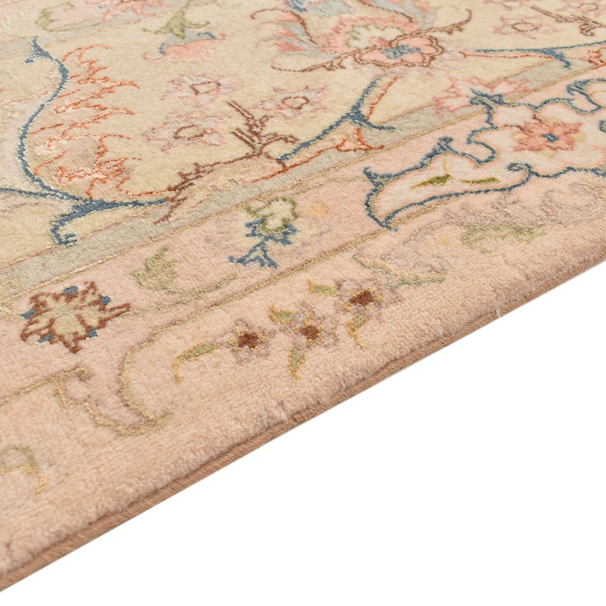 Täbriz - 50 Raj Teppich 201x303cm - Perserteppich - hellbeige