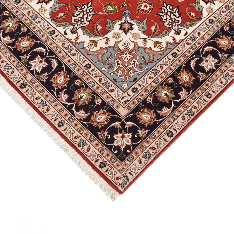 Täbriz - 50 Raj Teppich 155x218cm - Perserteppich - rot
