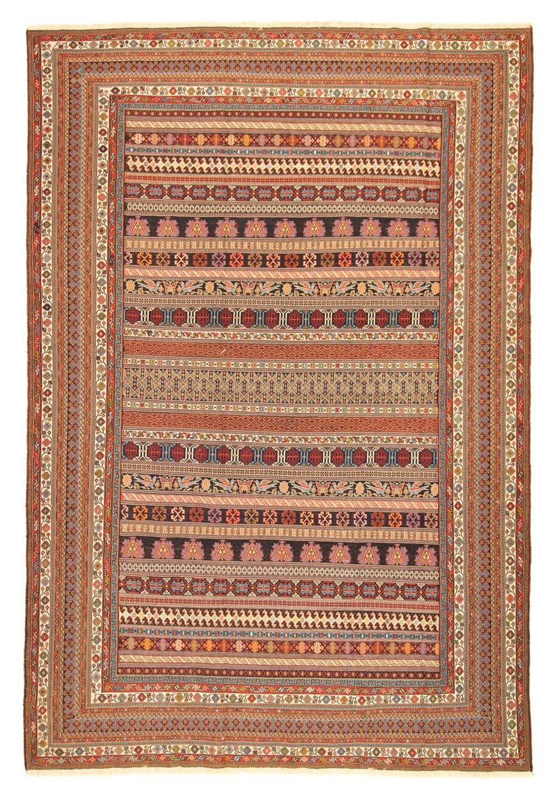 Afshar Sirjan Teppich 202x296cm - Perserteppich - mehrfarbig