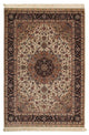 China Seide Teppich 122x183cm - Orientteppich - dunkelrot