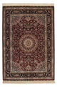 China Seide Teppich 122x183cm - Orientteppich - dunkelrot