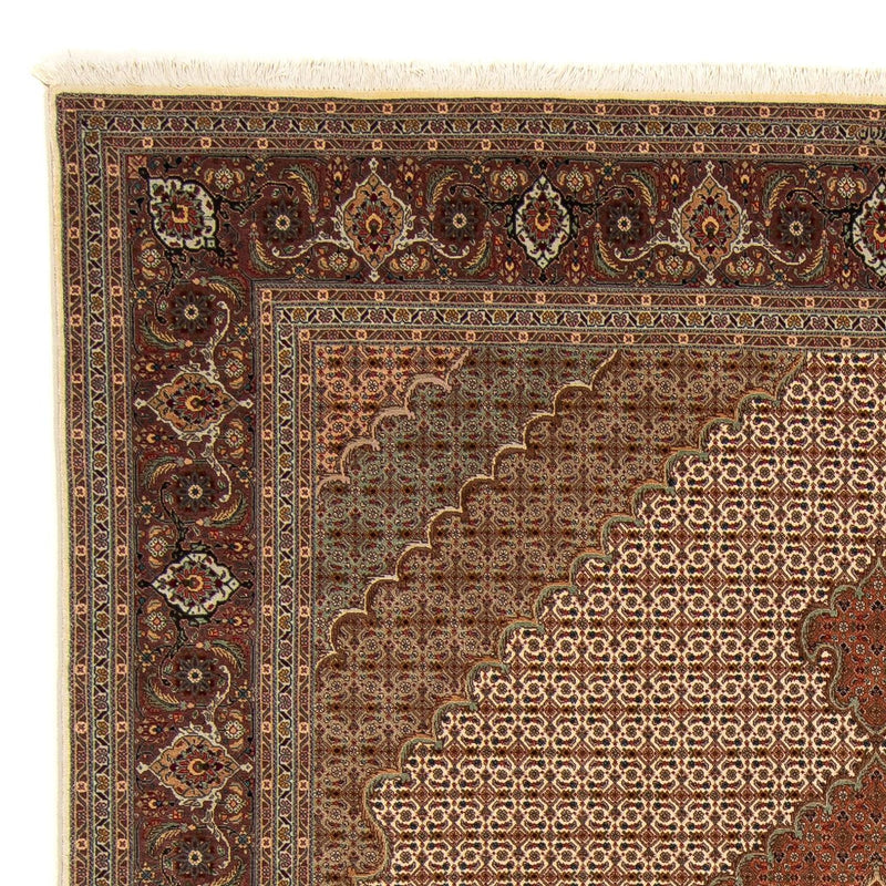 Täbriz Teppich 202x252cm - Perserteppich - hellbraun