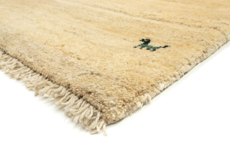 Gabbeh Persisch Teppich 93x277cm - Perserteppich Wollteppich - beige