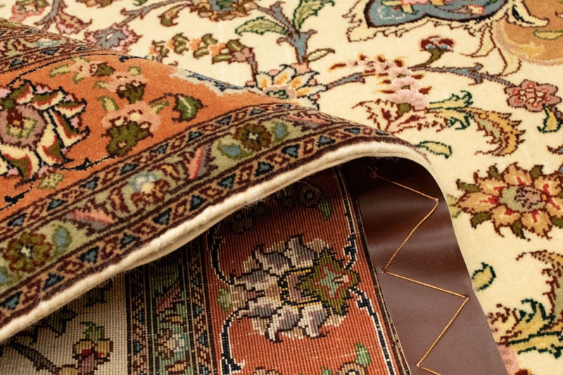 Täbriz - 50 Raj Teppich 102x158cm - Perserteppich - beige