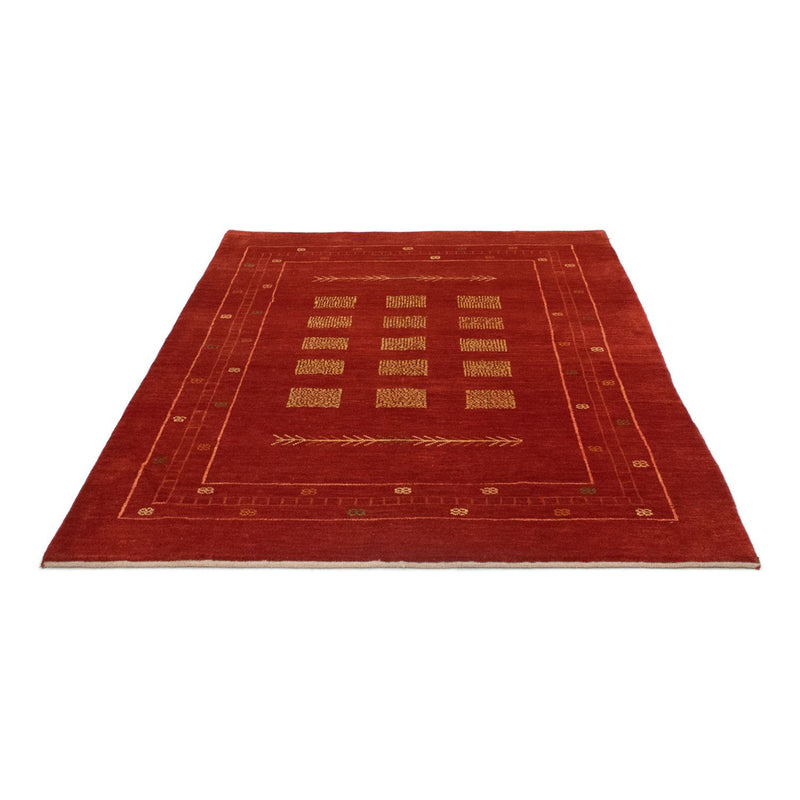 Gabbeh Persisch Teppich 149x193cm - Perserteppich Wollteppich - rot