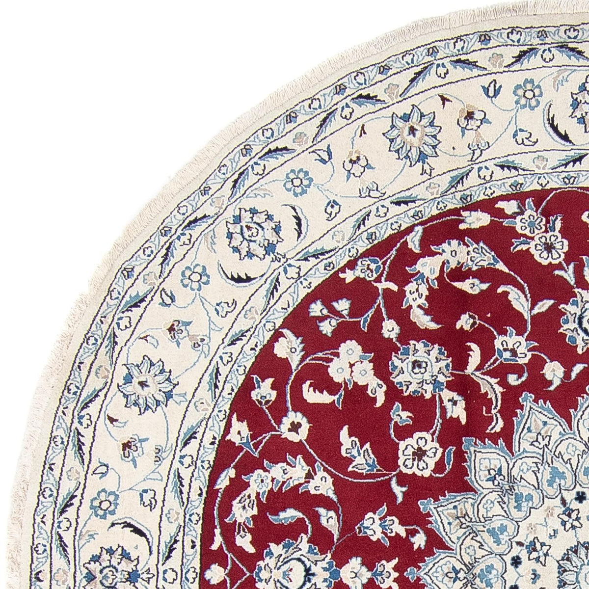 Nain Teppich 247x247cm - Perserteppich - dunkelrot