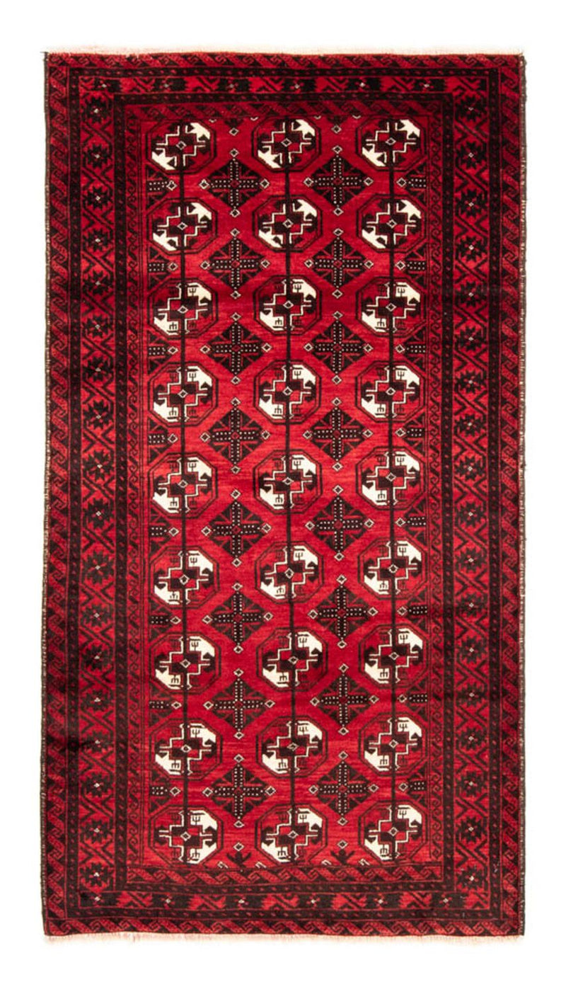 Belutsch Teppich 110 x 202 cm - dunkelrot