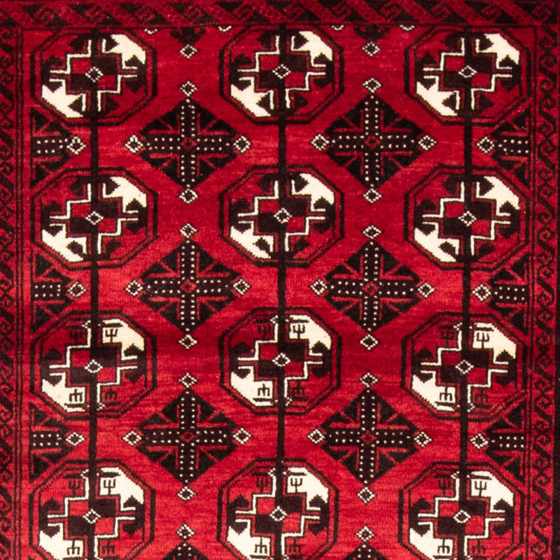 Belutsch Teppich 110 x 202 cm - dunkelrot