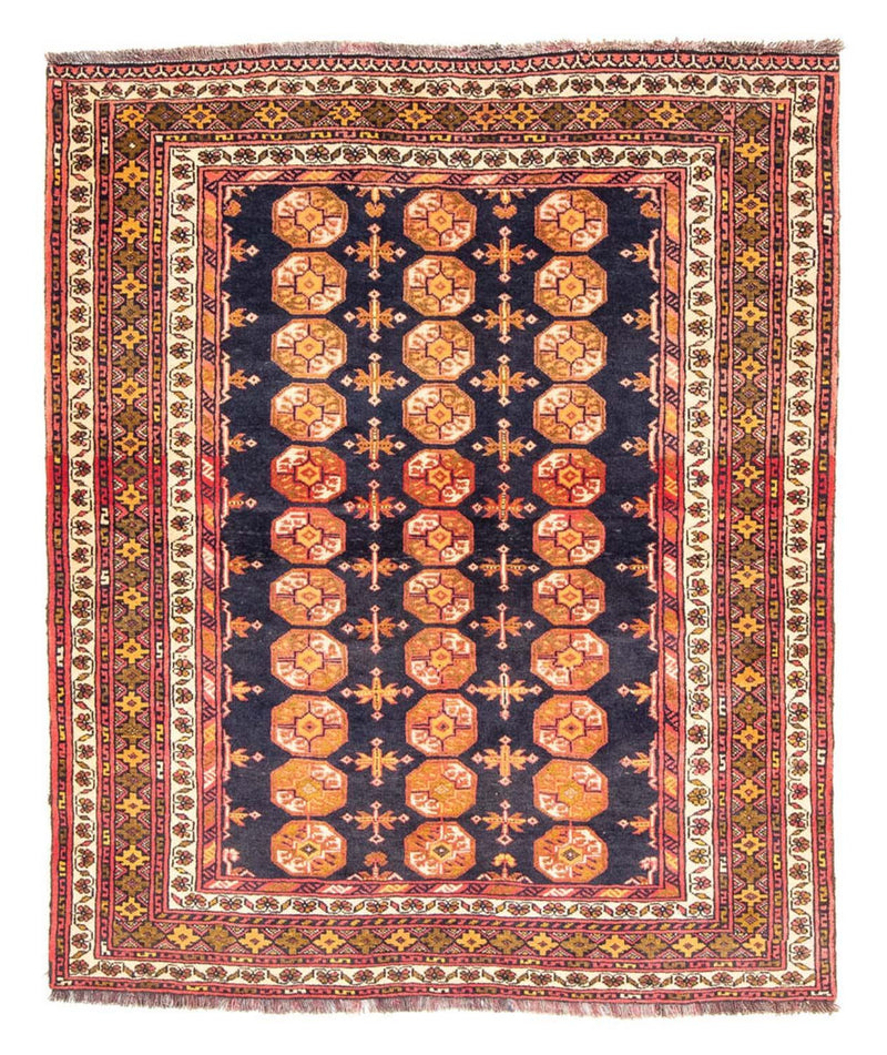 Belutsch Teppich 139x174cm - Orientteppich - dunkelblau