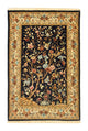 Ghom Teppich 100x154cm - Perserteppich - schwarz