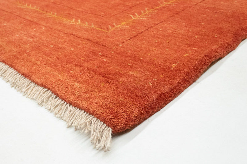 Gabbeh Persisch Teppich 149x192cm - Perserteppich Wollteppich - rot