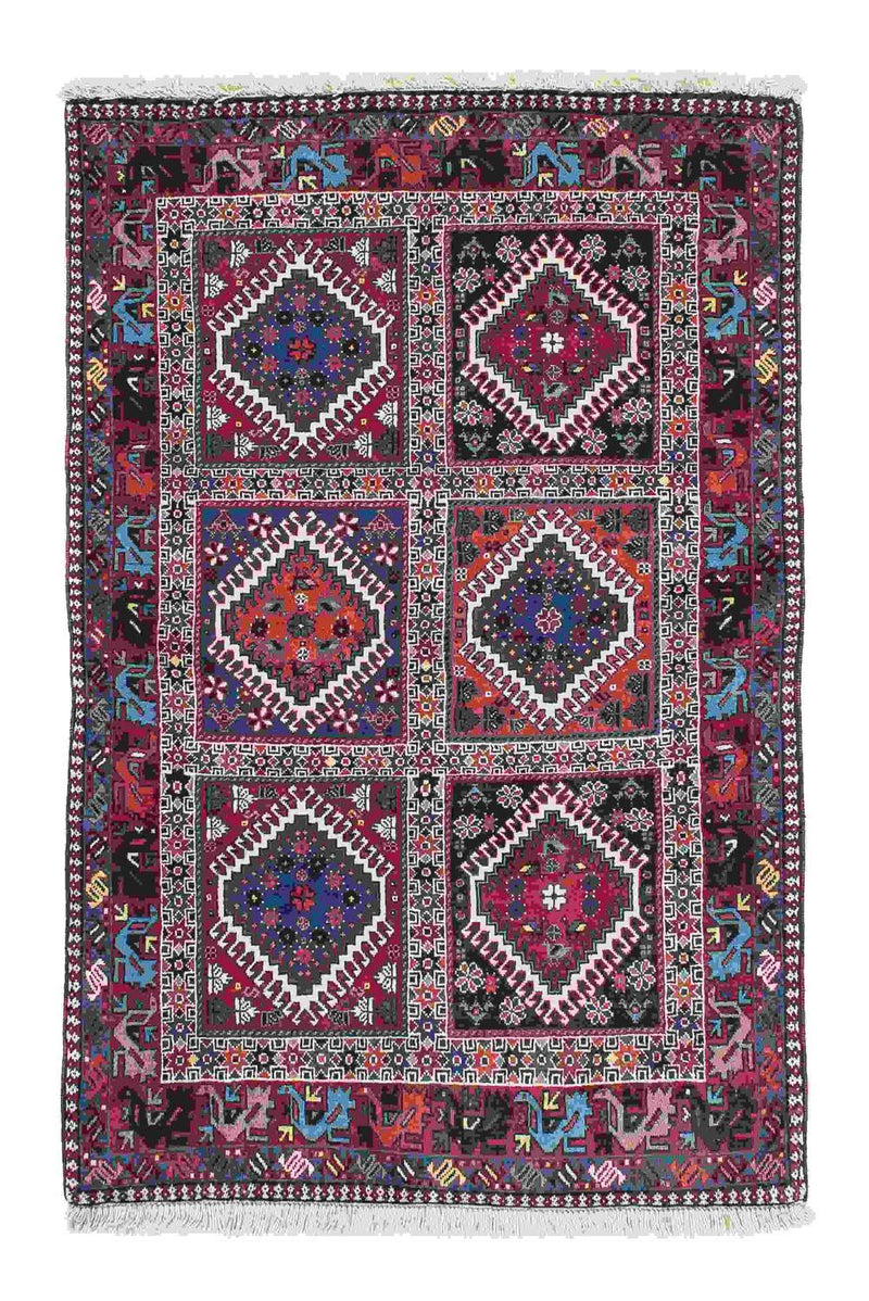 Yalameh Teppich 99x147cm - Perserteppich - mehrfarbig