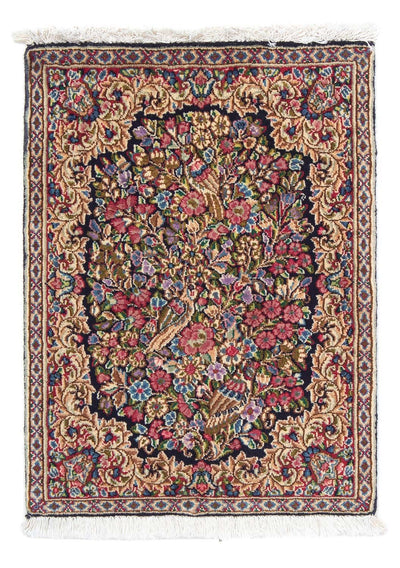 Rafsanjan Teppich 53x71cm - Perserteppich - blau