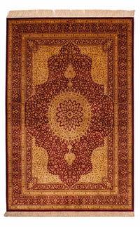 Ghom - Seide Teppich 130x188cm - Perserteppich - beige – product image