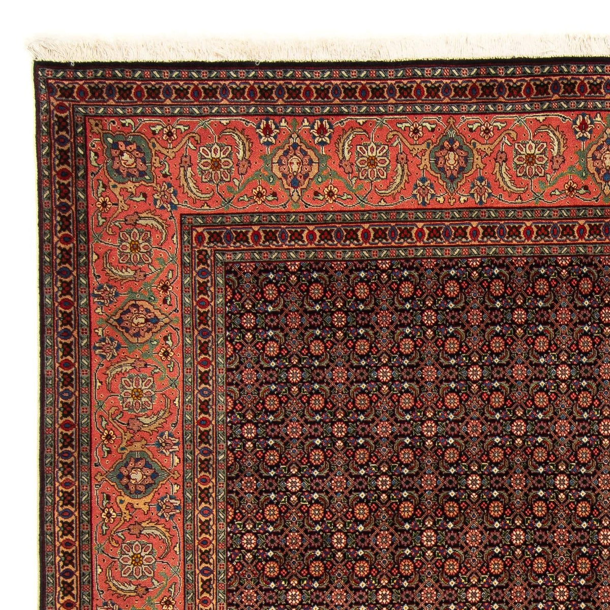 Täbriz Teppich 195x200cm - Perserteppich - dunkelblau