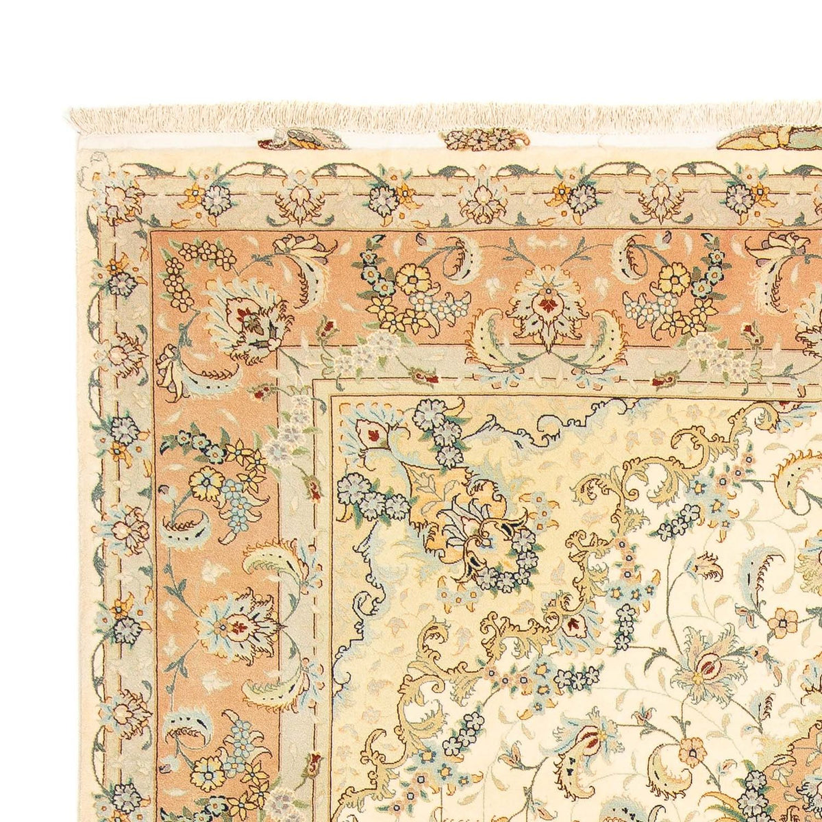 Täbriz - 50 Raj Teppich 204x297cm - Perserteppich - beige