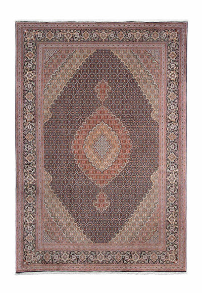 Täbriz Teppich 205x305cm - Perserteppich - dunkelblau