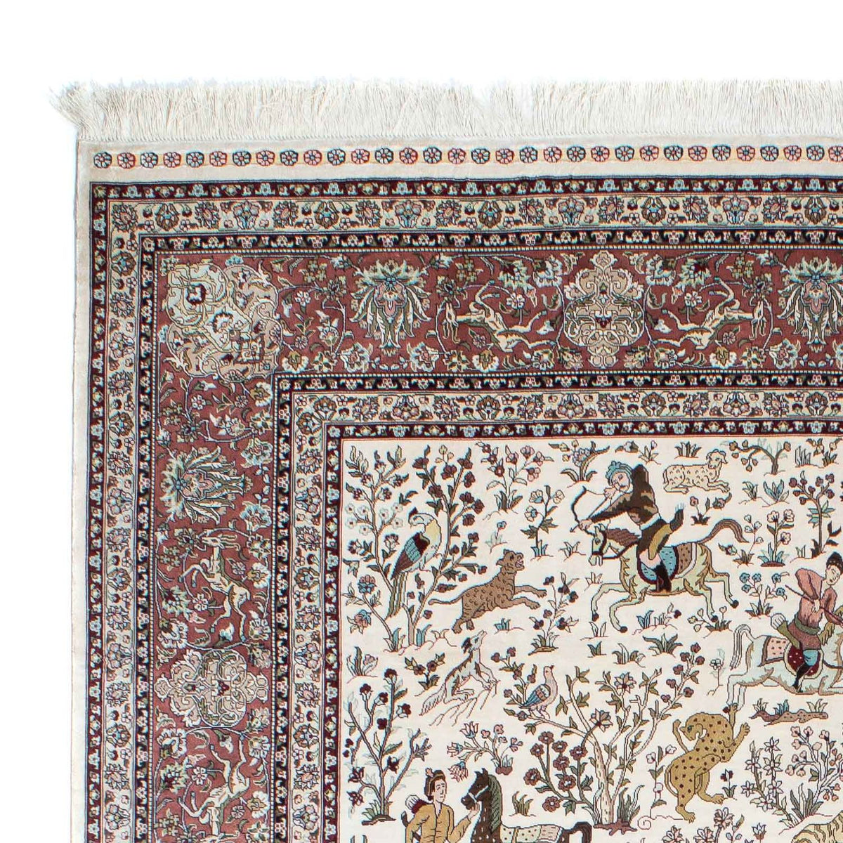 Hereke Teppich 169x244cm - Orientteppich - beige